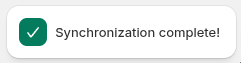 A toast tooltip showing the message 'Publishing complete!'